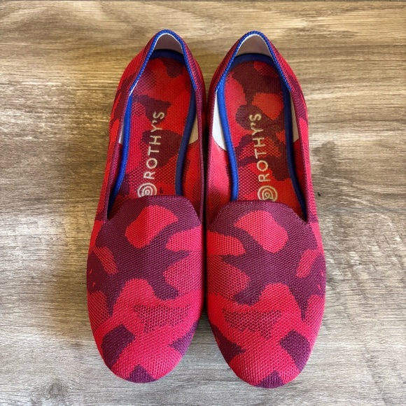 Rothy's Shoes - Rothy's The Flat Loafer Retired Red Camouflage Women's Size 10